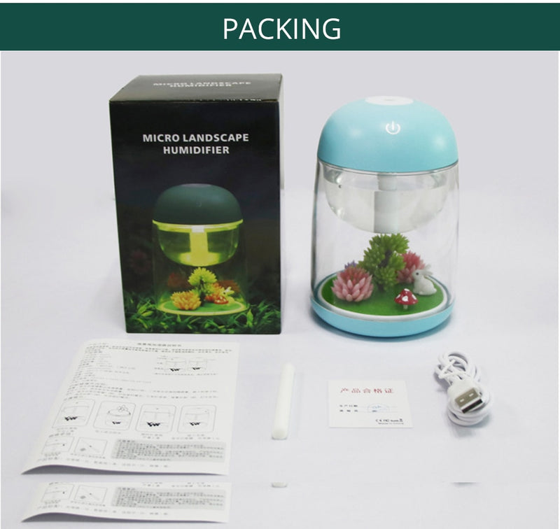 MICRO LANDSCAPE HUMIDIFIER W/ LED LIGHTS