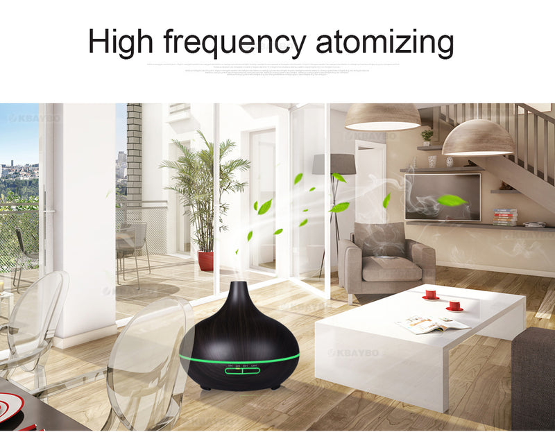 Hydrocomfy Wood Humidifier W/ 7 Color Led Lights