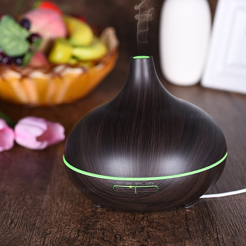 Hydrocomfy Wood Humidifier W/ 7 Color Led Lights